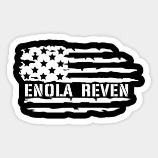 Enola Reven Flag White Sticker